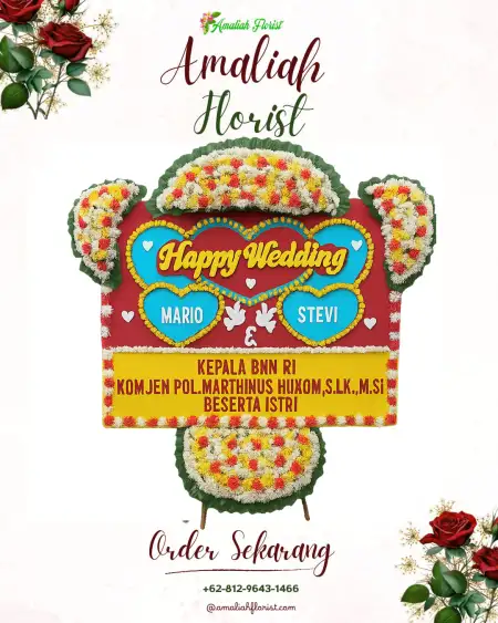 Papan Bunga Pernikahan Setia Janji